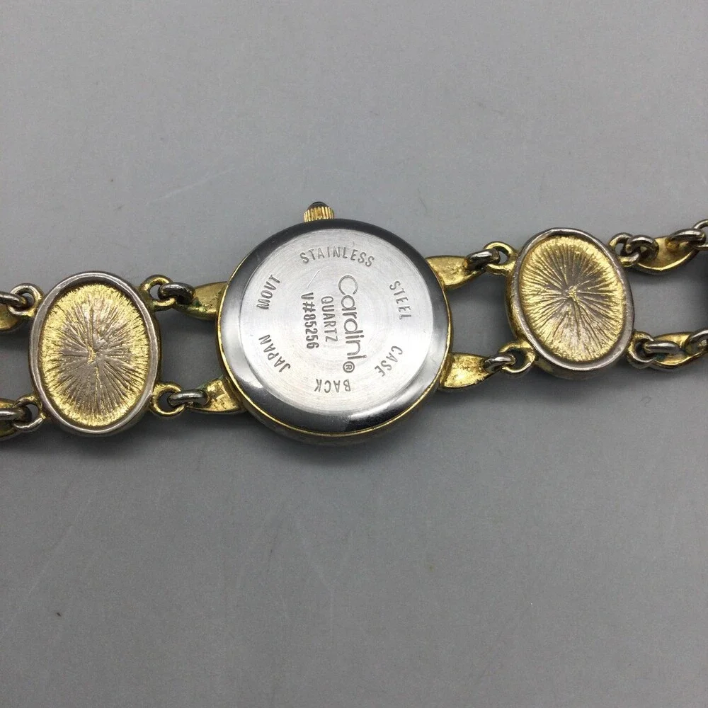 Cardini Womens Watch 21mm MOP Dial Multicolor Scarab Bracelet New Battery 6.75